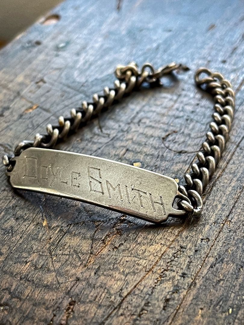 40s WW2 ヘビー スウィートハートジュエリー IDブレスレット