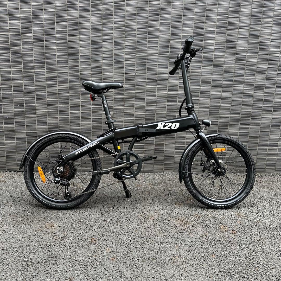 PYKES PEAK 電動アシスト自転車 X20 20インチ　ブラック アウトレット Bランク】PYKES PEAK 電動アシスト自転車 X20