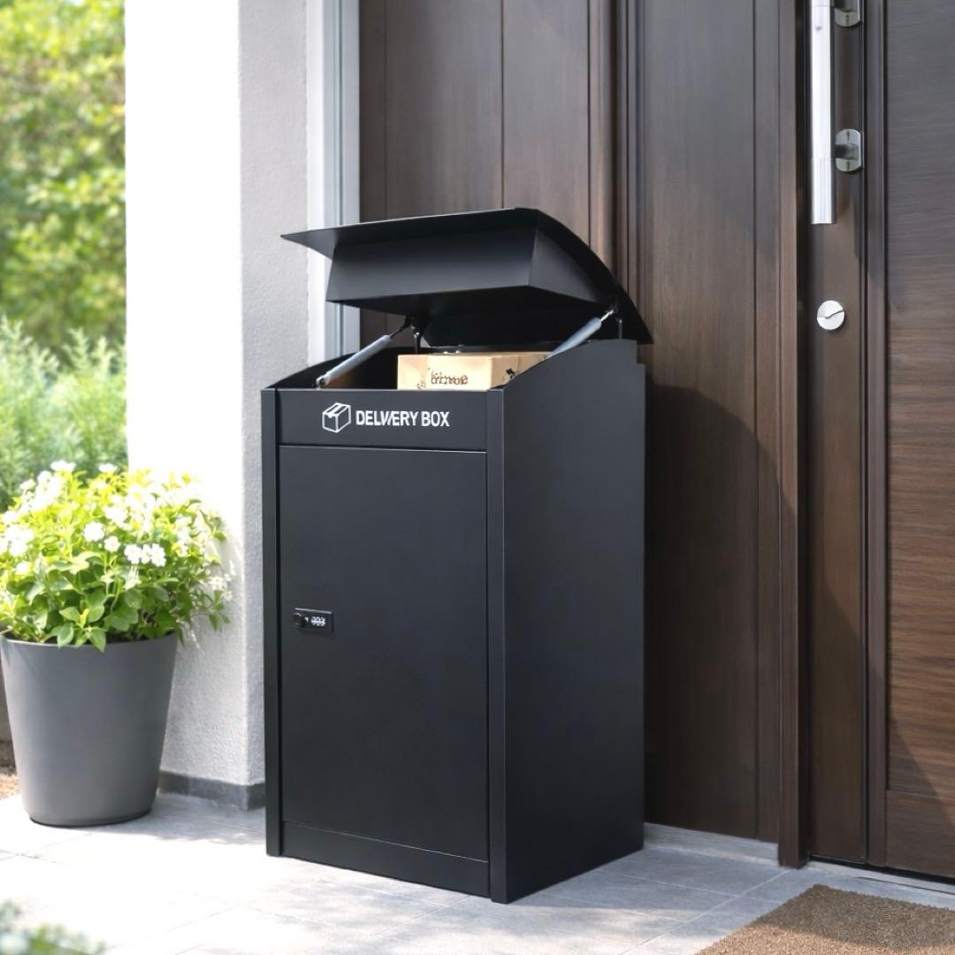 宅配ボックス 大容量 置き型 防盗 ダイヤル式 ブラック monowa 楽天市場】【さらに1000円クーポンで9800円】置き型 宅配ボックス