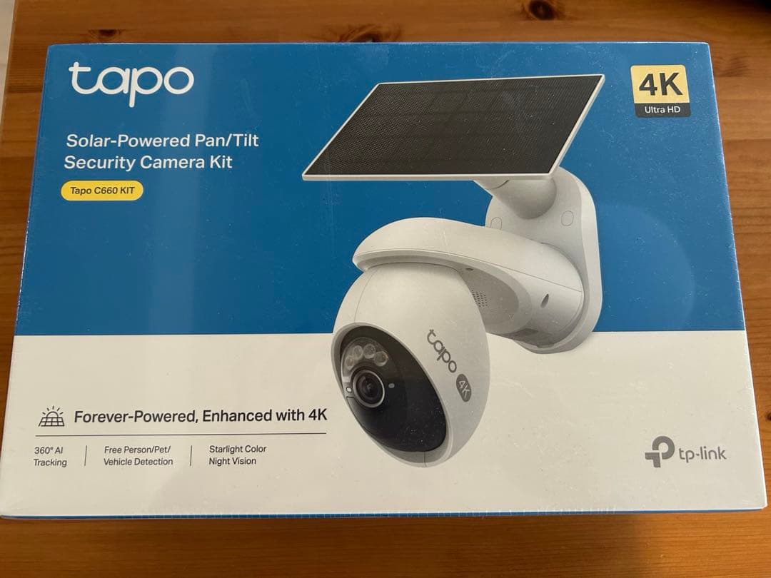 新品Tapo C660 KIT 4Kソーラー防犯カメラ　micro sd128 Tapo C660 KIT | Solar-Powered Pan/Tilt Security Camera Kit | TP-Link