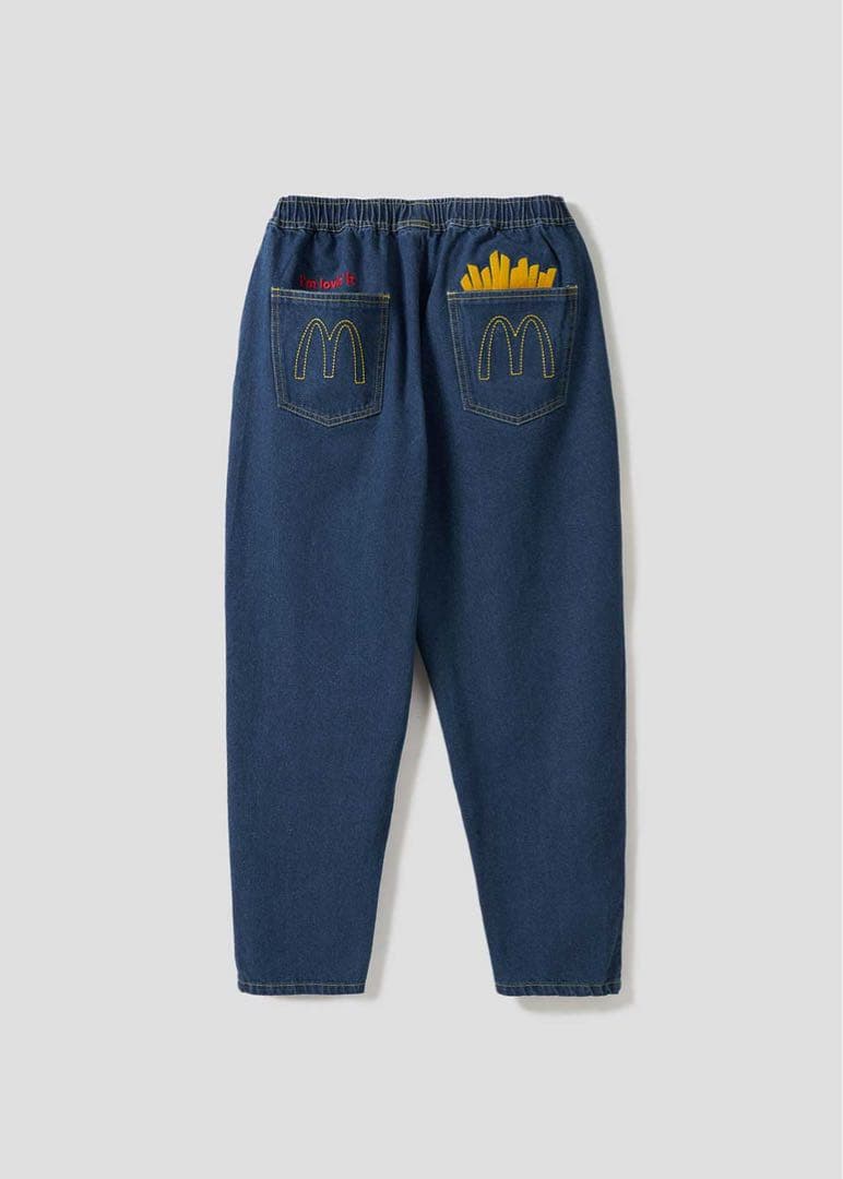 グラニフ　マクドナルド　コラボ badabababa｜デニムパンツ ☆ 新品！グラニフ×マクドナルド badabababa｜デニムパンツ L - メルカリ