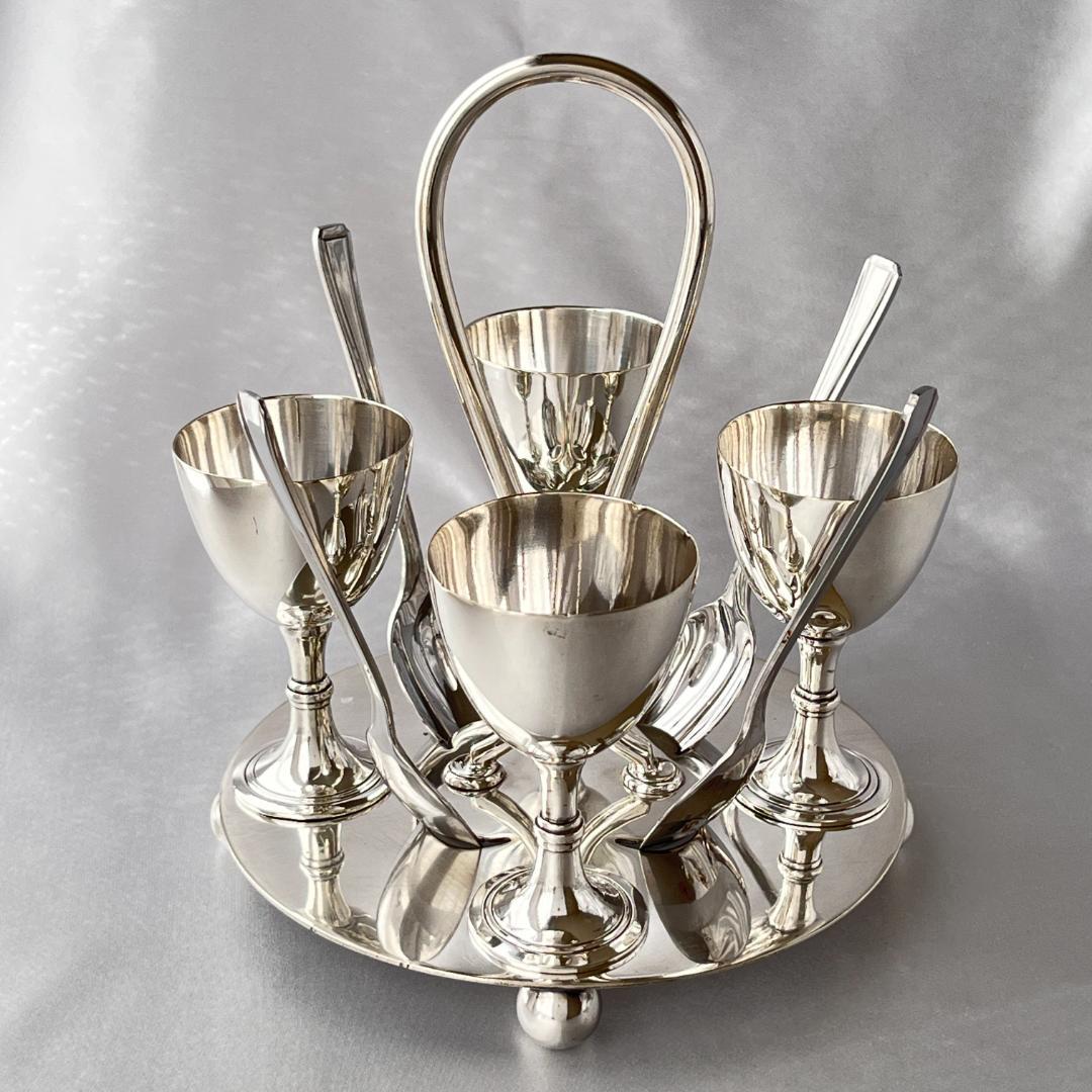 【William Huttonn】アールデコ エッグクルーエ エッグカップ William Huttonn】アールデコ エッグクルーエ エッグカップ William