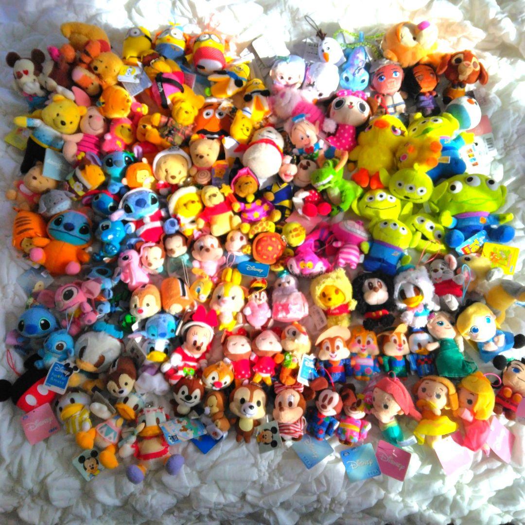 108点　まとめ売り　ディズニー　マスコット　ぬいぐるみ　キーホルダー　大量 ころんとかわいい☆東京ディズニーランドキャラクターぬいぐるみ