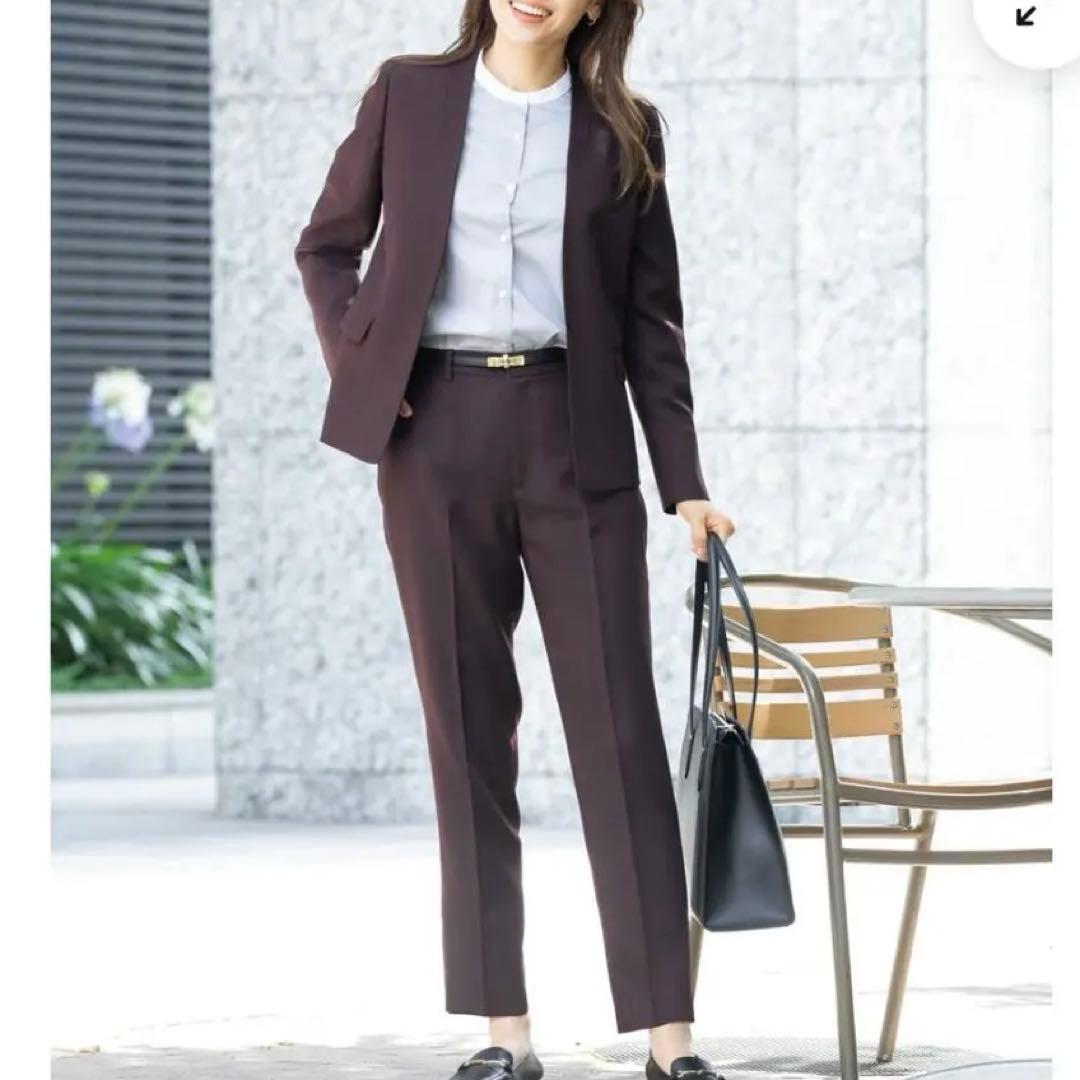 【定価35,090円】美品　AOKI セットアップスーツ　7号　ウォッシャブル アウトレット】洗えるキレイスーツ テーラードジャケット ブルー