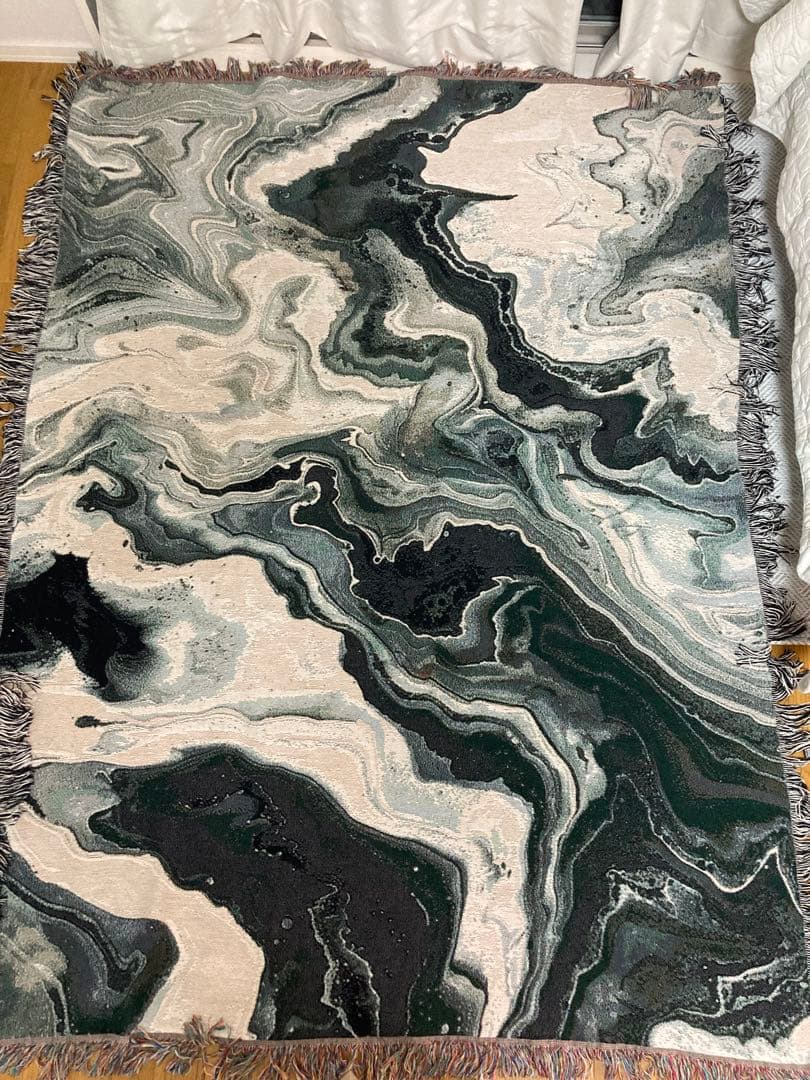 専用　ブランケットMarble Woven Throw Blanket MARBLE WOVEN THROW BLANKET このブランケットは、大理石が描き出す