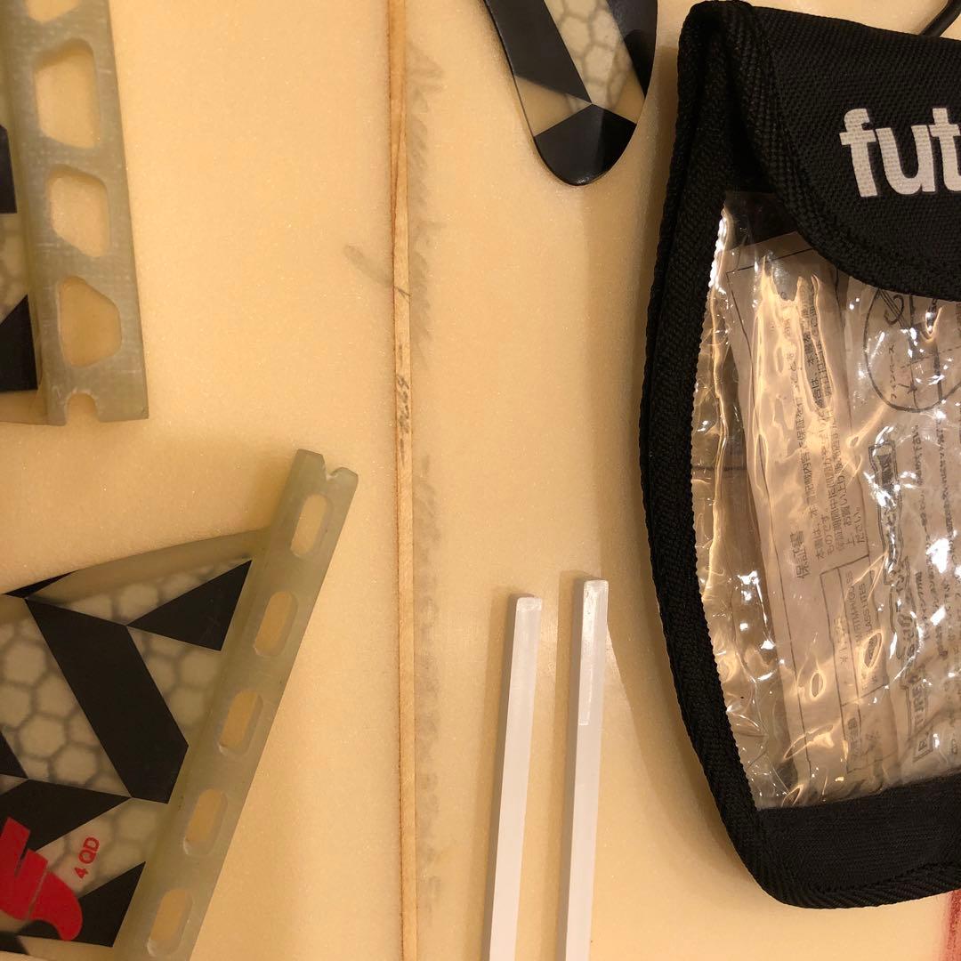 STYLISHサーフボード中古(着払い購入者様負担)クアッドフィン付、5