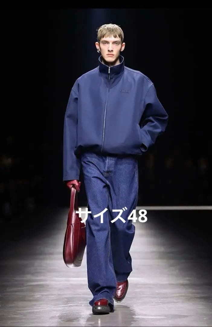 GUCCI ウールアセテート エンブロイダリー　ジップジャケット 48 GUCCI ウールアセテート エンブロイダリー ジップジャケット 48