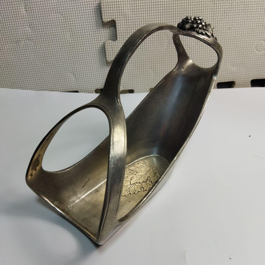 錫製 ピューター ワインバスケット ZINN ETAIN エタン Zinn Etain 97% Tin/Pewter Footed Cup 3 Musketeers Ornate Raised