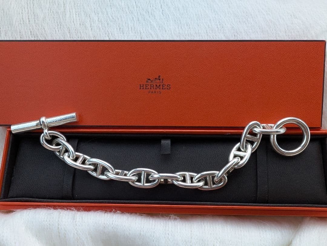 HERMES シェーヌダンクルブレスレットTGM12コマ エルメス ブレスレット シェーヌダンクル TGM 12コマ SV925 マルジェラ