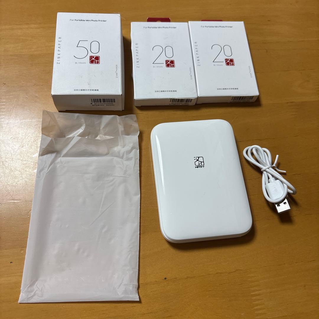 ミニフォトプリンター zlnk印刷技術 説明書なし スマホプリンター インク不要 ZINK印刷技術 フォトプリンター