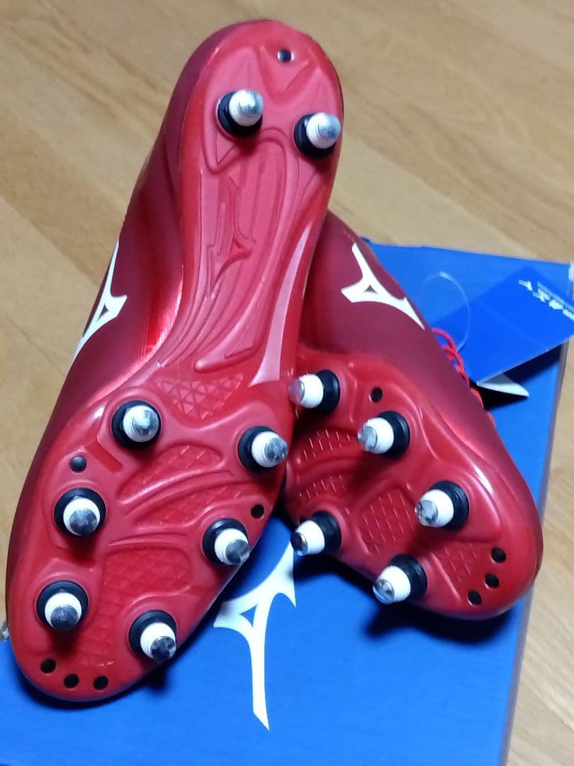 スパイク／ラグビー用／ミズノ／28.0／赤／R1GA171162／新品・未使用品