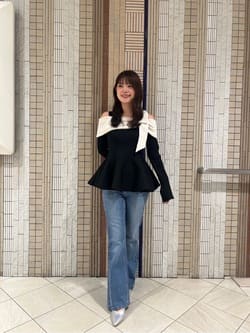 オフショルリボンドッキングニット | ニット | Rirandture（リランド